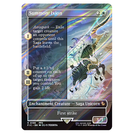 Summon: Ixion 0195 card from the Magic The Gathering set Universes Beyond - Final Fantasy - Commander