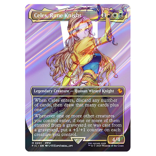 Celes, Rune Knight 0201 card from the Magic The Gathering set Universes Beyond - Final Fantasy - Commander