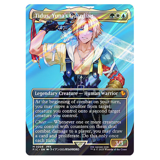 Tidus, Yuna's Guardian 0205 card from the Magic The Gathering set Universes Beyond - Final Fantasy - Commander