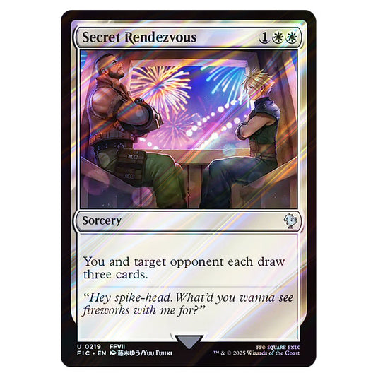 Secret Rendezvous 0219 card from the Magic The Gathering set Universes Beyond - Final Fantasy - Commander