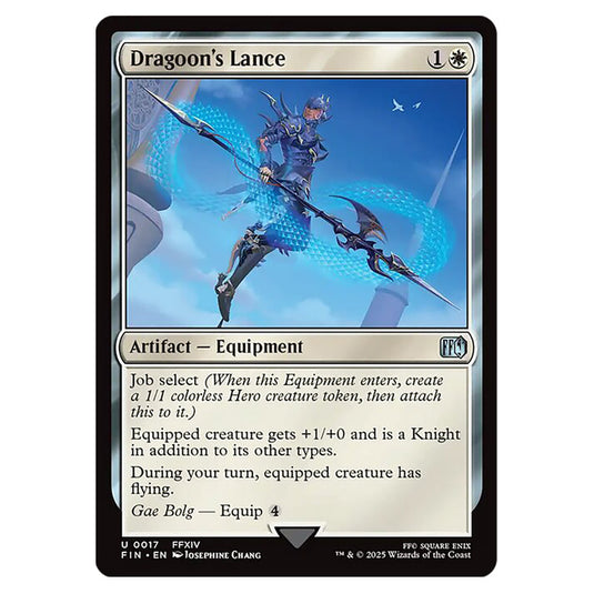 Dragoon's Lance 0017 card from the Magic The Gathering set Universes Beyond - Final Fantasy