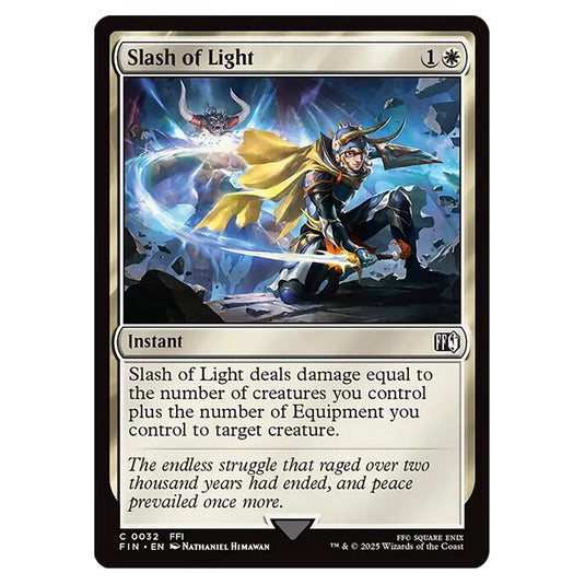Slash of Light 0032 card from the Magic The Gathering set Universes Beyond - Final Fantasy
