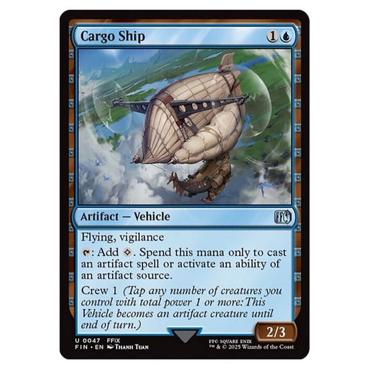 Cargo Ship 0047 card from the Magic The Gathering set Universes Beyond - Final Fantasy