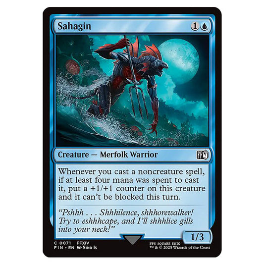 Sahagin 0071 card from the Magic The Gathering set Universes Beyond - Final Fantasy