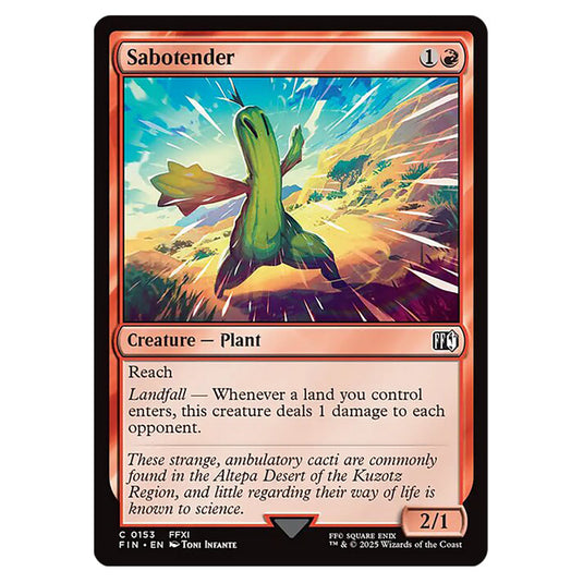 Sabotender 0153 card from the Magic The Gathering set Universes Beyond - Final Fantasy