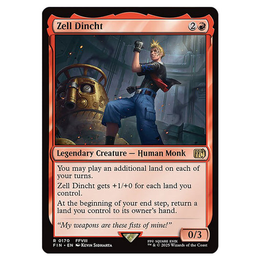 Zell Dincht 0170 card from the Magic The Gathering set Universes Beyond - Final Fantasy