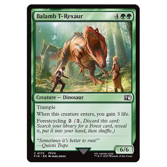 Balamb T-Rexaur 0173 card from the Magic The Gathering set Universes Beyond - Final Fantasy