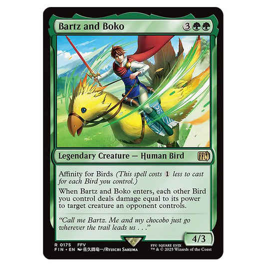 Bartz and Boko 0175 card from the Magic The Gathering set Universes Beyond - Final Fantasy