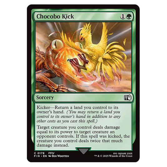 Chocobo Kick 0178 card from the Magic The Gathering set Universes Beyond - Final Fantasy