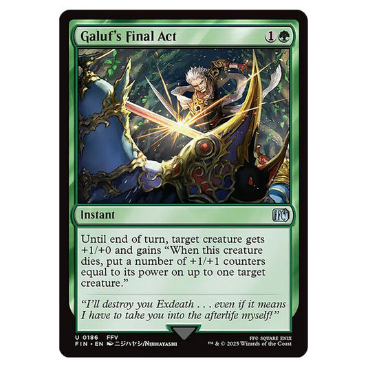 Galuf's Final Act 0186 card from the Magic The Gathering set Universes Beyond - Final Fantasy