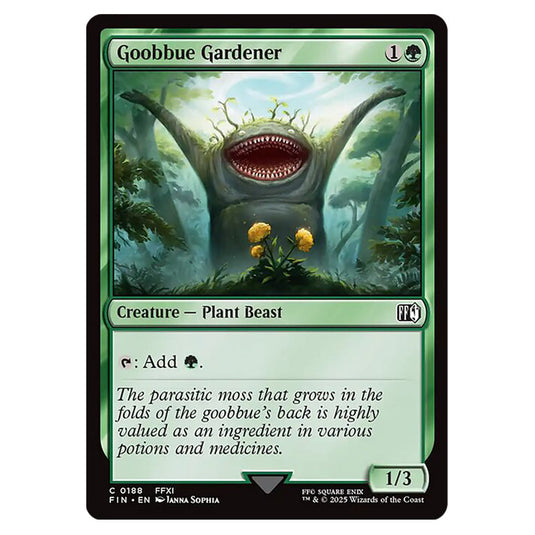 Goobbue Gardener 0188 card from the Magic The Gathering set Universes Beyond - Final Fantasy