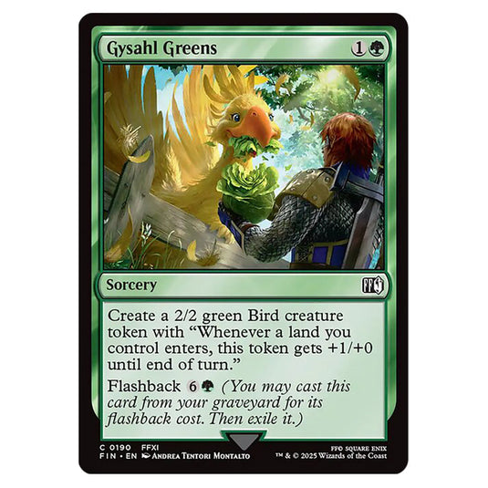 Gysahl Greens 0190 card from the Magic The Gathering set Universes Beyond - Final Fantasy