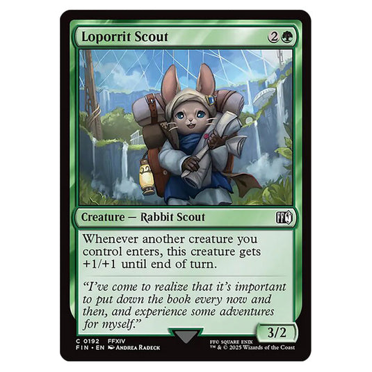 Loporrit Scout 0192 card from the Magic The Gathering set Universes Beyond - Final Fantasy