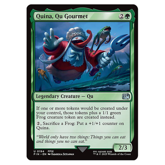 Quina, Qu Gourmet 0194 card from the Magic The Gathering set Universes Beyond - Final Fantasy