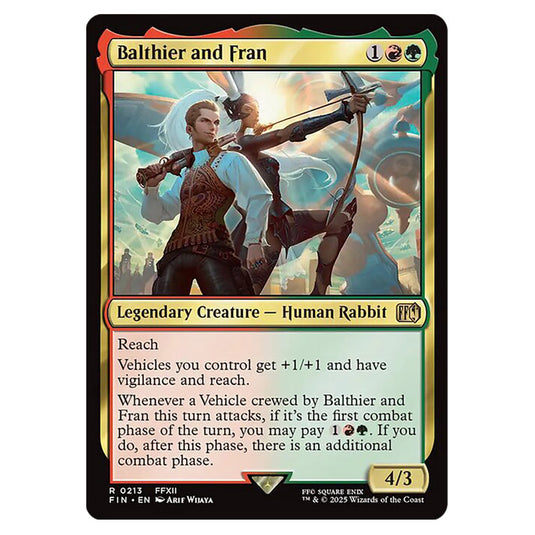 Balthier and Fran 0213 card from the Magic The Gathering set Universes Beyond - Final Fantasy