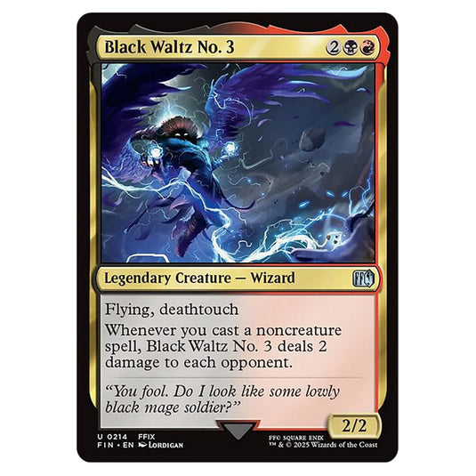 Black Waltz No. 3 0214 card from the Magic The Gathering set Universes Beyond - Final Fantasy