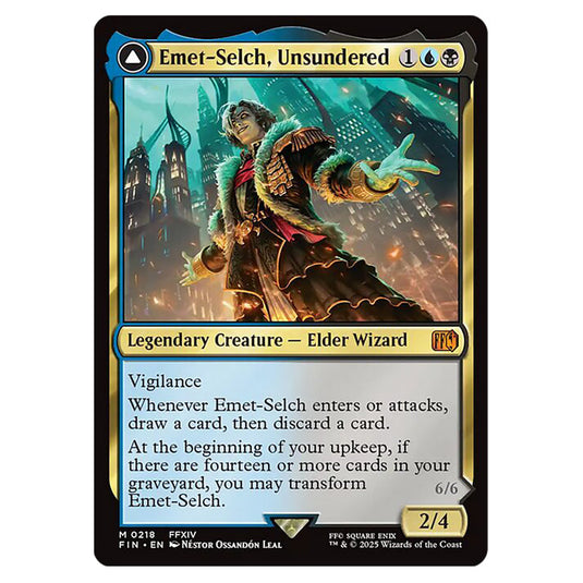 Emet-Selch, Unsundered // Hades, Sorcerer of Eld 0218 card from the Magic The Gathering set Universes Beyond - Final Fantasy