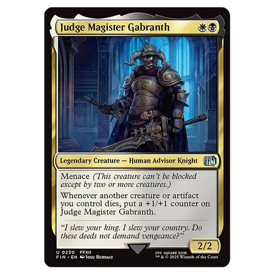 Judge Magister Gabranth 0230 card from the Magic The Gathering set Universes Beyond - Final Fantasy