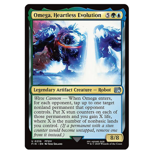 Omega, Heartless Evolution 0236 card from the Magic The Gathering set Universes Beyond - Final Fantasy