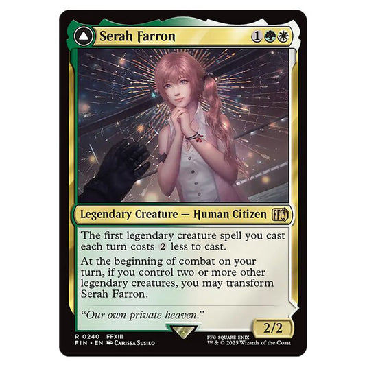 Serah Farron // Crystallized Serah 0240 card from the Magic The Gathering set Universes Beyond - Final Fantasy