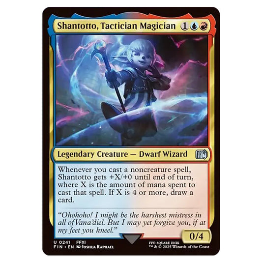Shantotto, Tactician Magician 0241 card from the Magic The Gathering set Universes Beyond - Final Fantasy