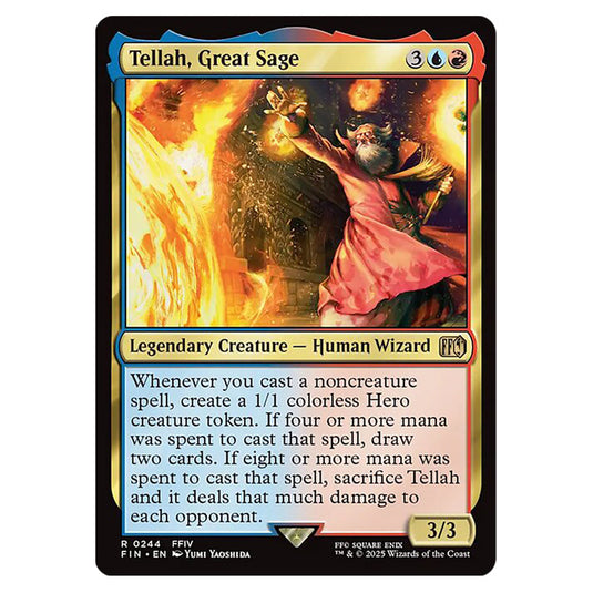 Tellah, Great Sage 0244 card from the Magic The Gathering set Universes Beyond - Final Fantasy