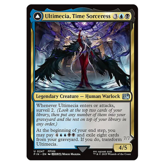 Ultimecia, Time Sorceress // Ultimecia, Omnipotent 0247 card from the Magic The Gathering set Universes Beyond - Final Fantasy
