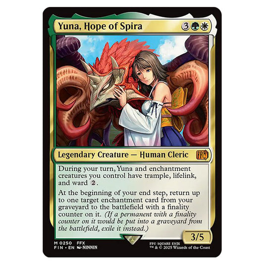 Yuna, Hope of Spira 0250 card from the Magic The Gathering set Universes Beyond - Final Fantasy