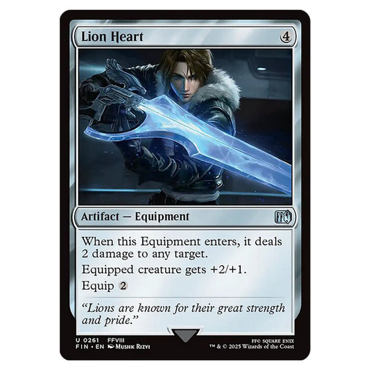 Lion Heart 0261 card from the Magic The Gathering set Universes Beyond - Final Fantasy