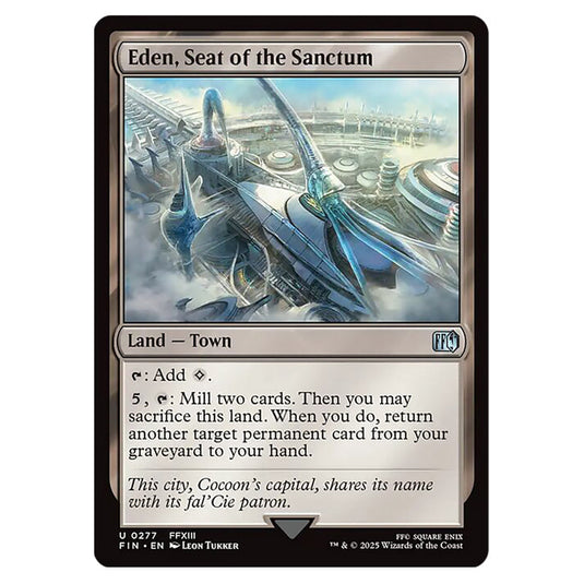 Eden, Seat of the Sanctum 0277 card from the Magic The Gathering set Universes Beyond - Final Fantasy