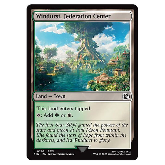 Windurst, Federation Center 0292 card from the Magic The Gathering set Universes Beyond - Final Fantasy