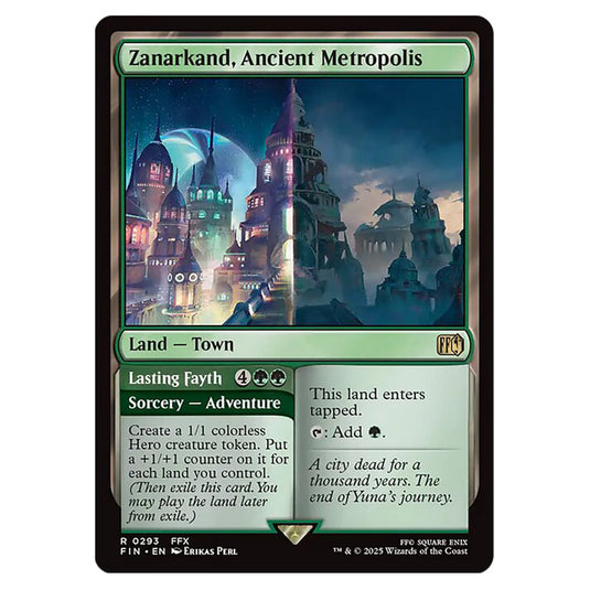 Zanarkand, Ancient Metropolis // Lasting Fayth 0293 card from the Magic The Gathering set Universes Beyond - Final Fantasy