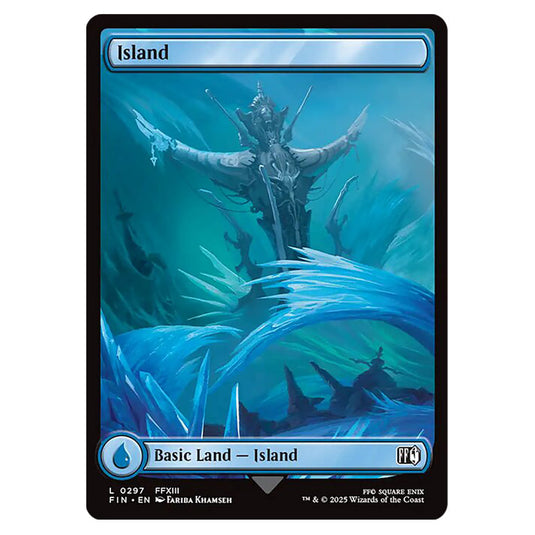 Island 0297 card from the Magic The Gathering set Universes Beyond - Final Fantasy