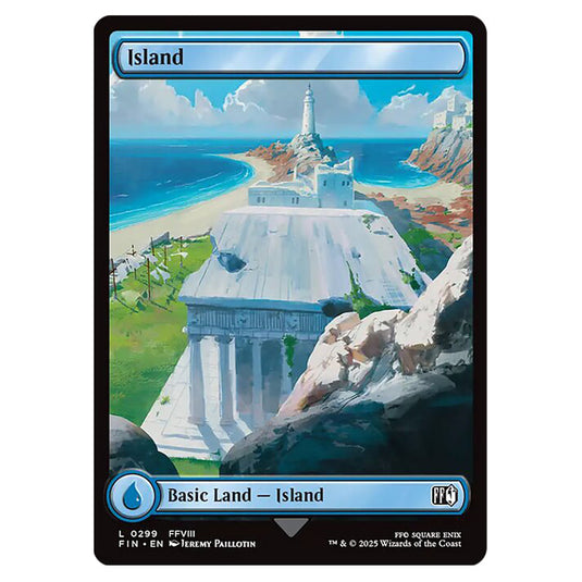Island 0299 card from the Magic The Gathering set Universes Beyond - Final Fantasy