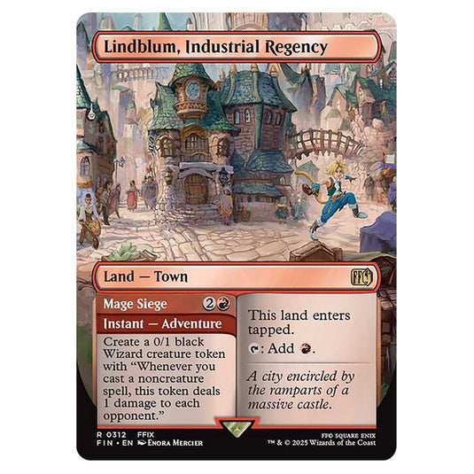 Lindblum, Industrial Regency // Mage Siege 0312 card from the Magic The Gathering set Universes Beyond - Final Fantasy
