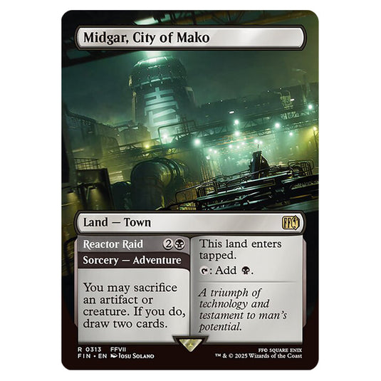 Midgar, City of Mako // Reactor Raid 0313 card from the Magic The Gathering set Universes Beyond - Final Fantasy