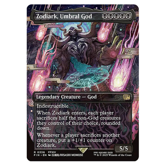 Zodiark, Umbral God 0336 card from the Magic The Gathering set Universes Beyond - Final Fantasy
