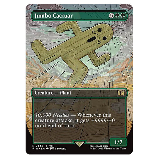Jumbo Cactuar 0343 card from the Magic The Gathering set Universes Beyond - Final Fantasy