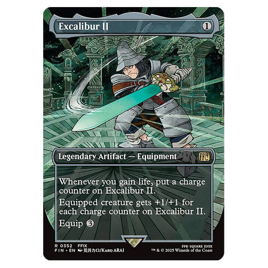 Excalibur II 0352 card from the Magic The Gathering set Universes Beyond - Final Fantasy