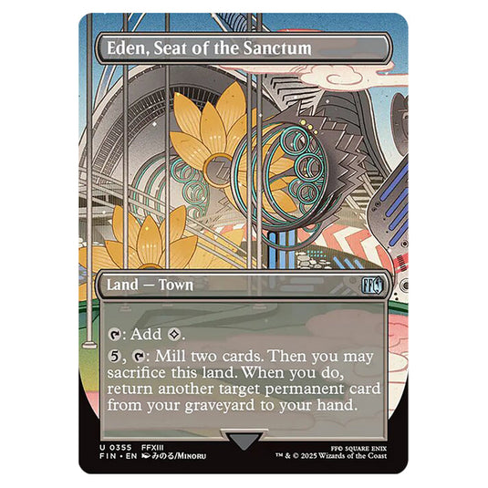 Eden, Seat of the Sanctum 0355 card from the Magic The Gathering set Universes Beyond - Final Fantasy