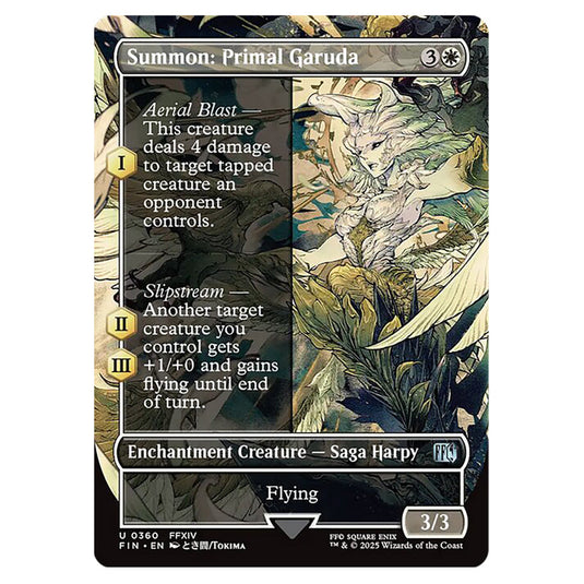 Summon: Primal Garuda 0360 card from the Magic The Gathering set Universes Beyond - Final Fantasy
