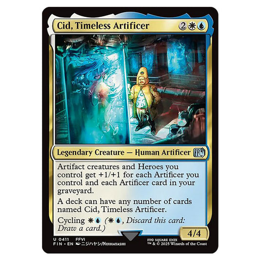 Cid, Timeless Artificer 0411 card from the Magic The Gathering set Universes Beyond - Final Fantasy