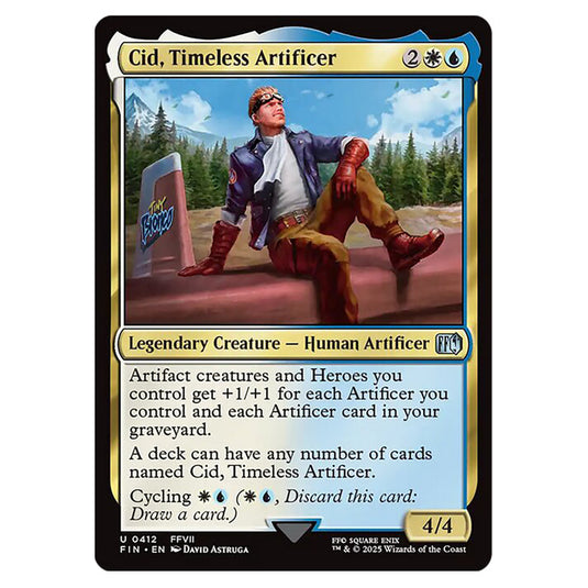 Cid, Timeless Artificer 0412 card from the Magic The Gathering set Universes Beyond - Final Fantasy