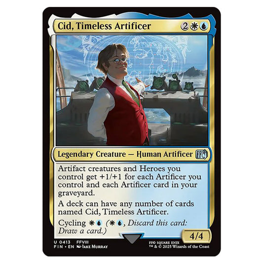 Cid, Timeless Artificer 0413 card from the Magic The Gathering set Universes Beyond - Final Fantasy