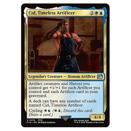 Cid, Timeless Artificer 0416 card from the Magic The Gathering set Universes Beyond - Final Fantasy