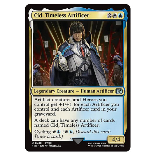 Cid, Timeless Artificer 0418 card from the Magic The Gathering set Universes Beyond - Final Fantasy