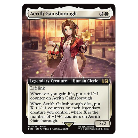 Aerith Gainsborough 0423 card from the Magic The Gathering set Universes Beyond - Final Fantasy