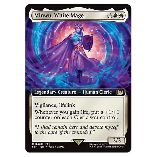 Minwu, White Mage 0430 card from the Magic The Gathering set Universes Beyond - Final Fantasy