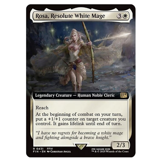 Rosa, Resolute White Mage 0431 card from the Magic The Gathering set Universes Beyond - Final Fantasy