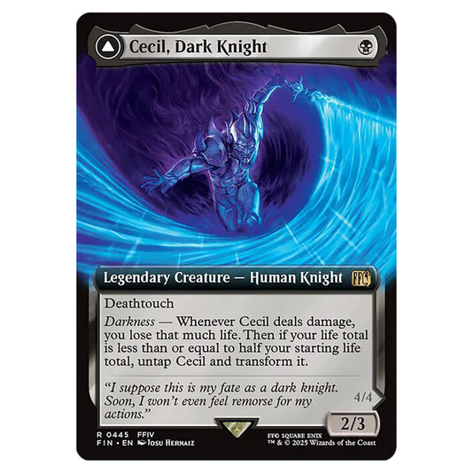 Cecil, Dark Knight // Cecil, Redeemed Paladin 0445 card from the Magic The Gathering set Universes Beyond - Final Fantasy